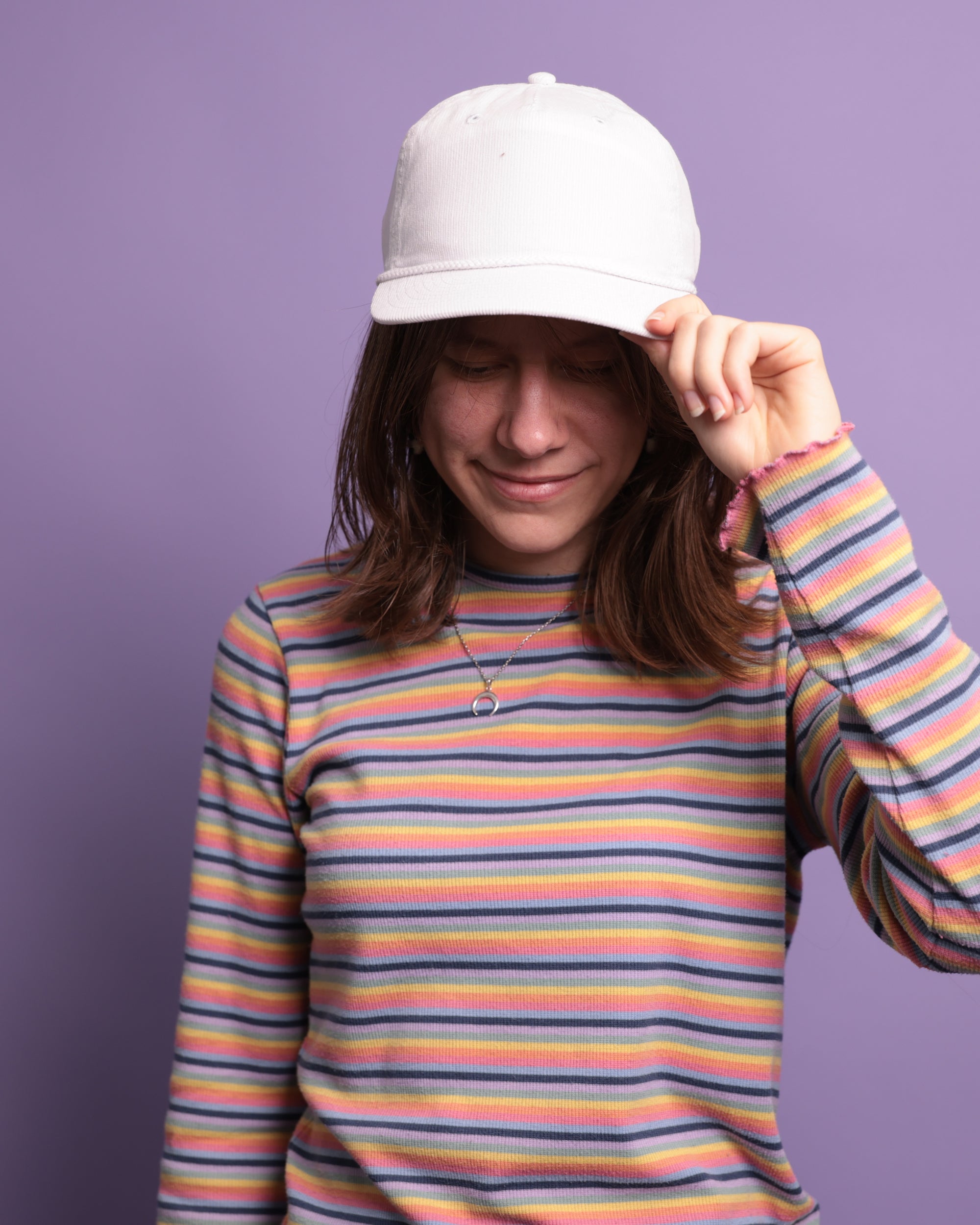 CUSTOM Rope Cord Cap - White/White
