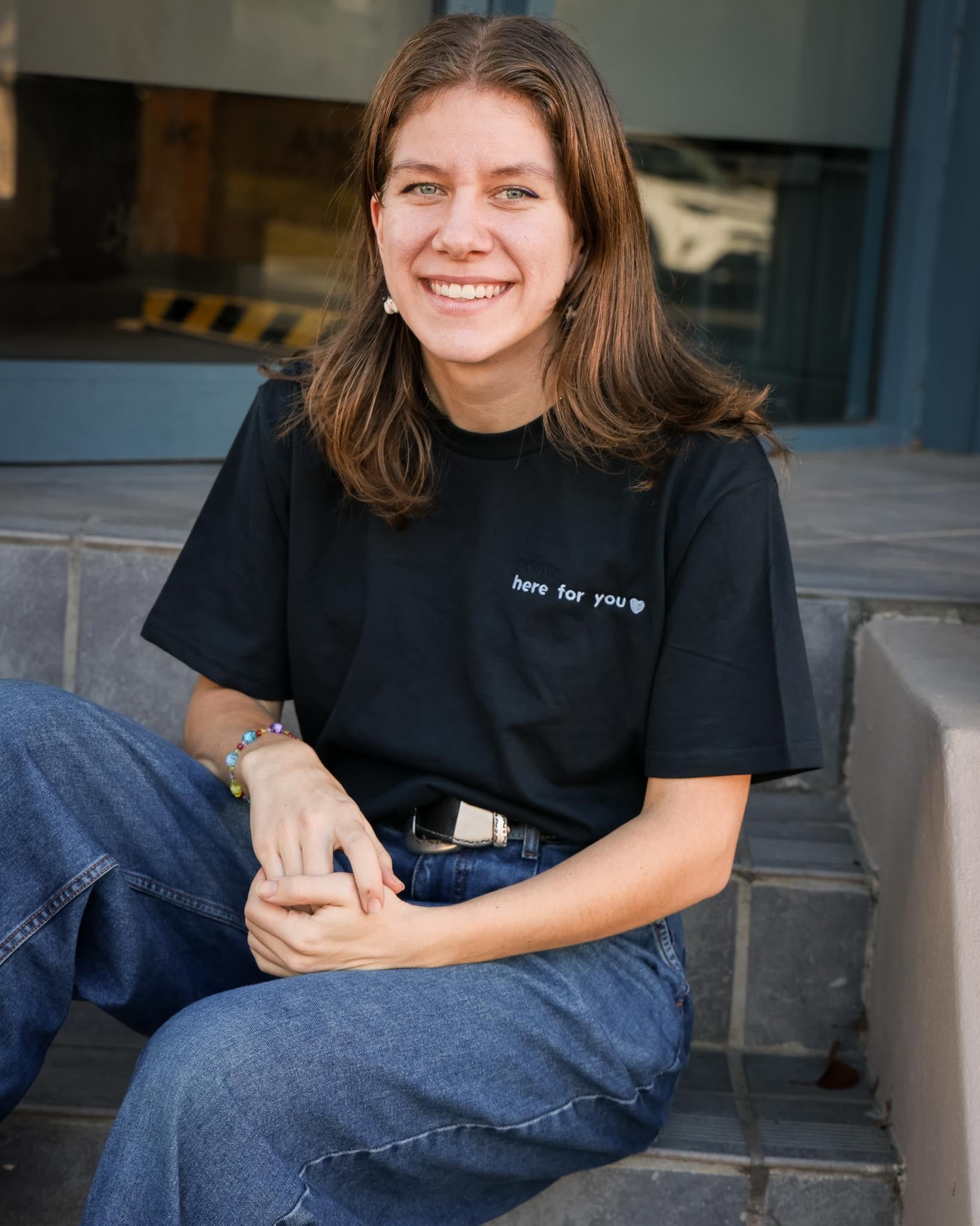 Briefly Here For You embroidered tee