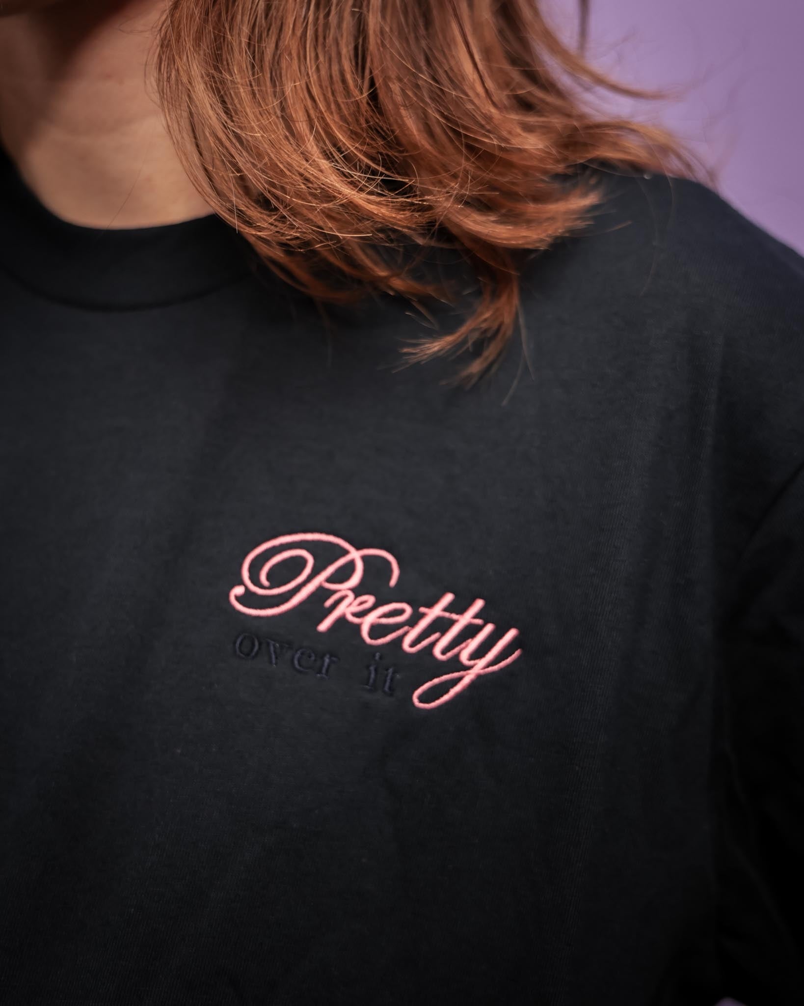 Pretty Over It embroidered tee - embroidery detail